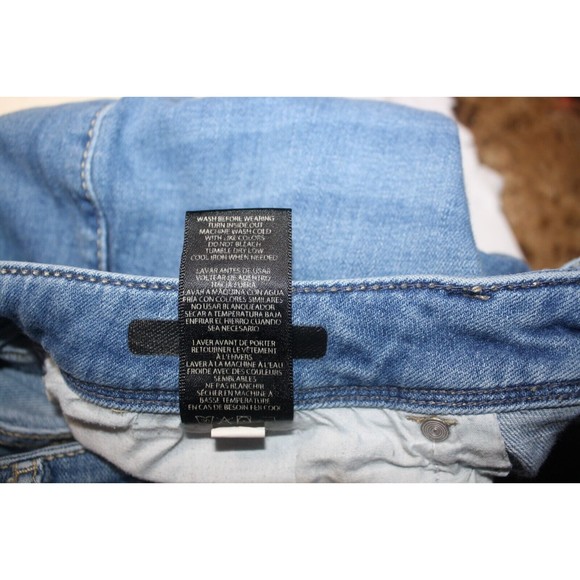 Seven7 Denim jeans Flap Decorative Pocket Sz 14 Bootcut Leg Distressed 36X31 - Picture 10 of 10